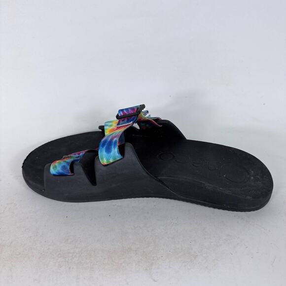 Chaco Chillos Slide Sandals Men\'s 12 Dark Tie-Dye Comfort Adjustable Slip On main image 7